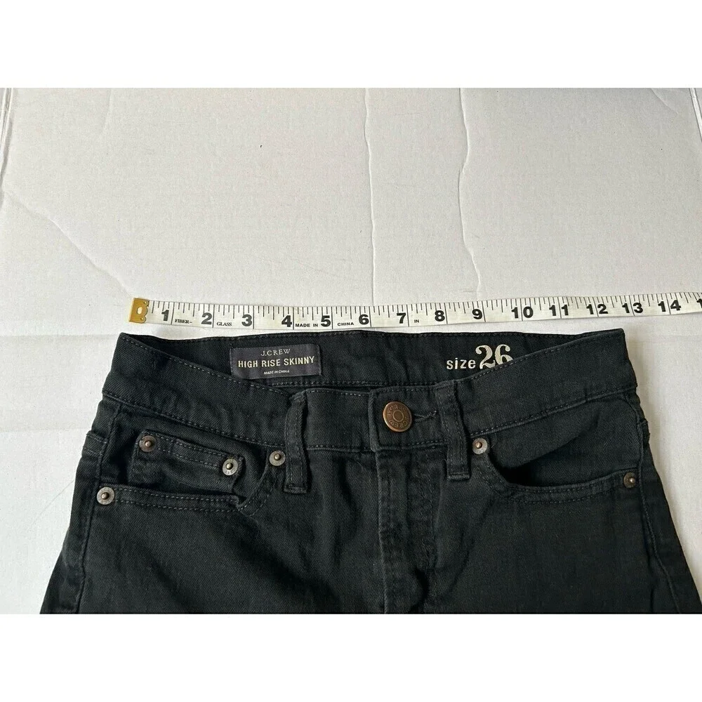 J.CREW Black High Rise Skinny Jeans size 26